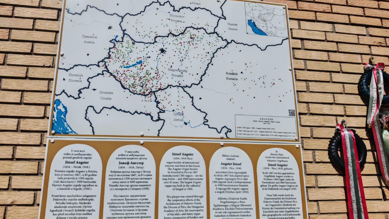 Spomen-ploča Józsefu Angsteru u Jagodnjaku